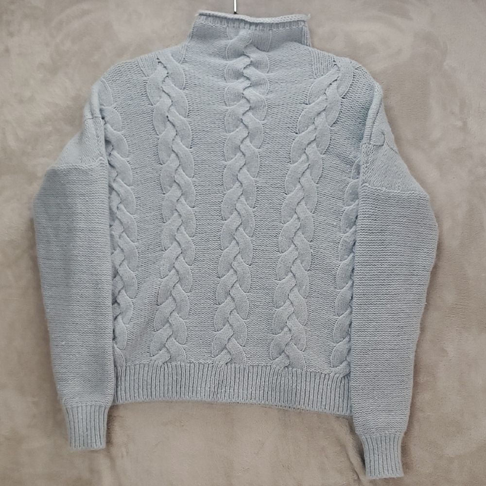 MADEWELL | SMALL WOMENS | CABLE KNIT SWEATER in GREY AH244
